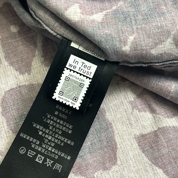 Ted Baker Abstract Short Sleeve Button Down Men’s Shirt Size 6 100% Cotton - Picture 10 of 11